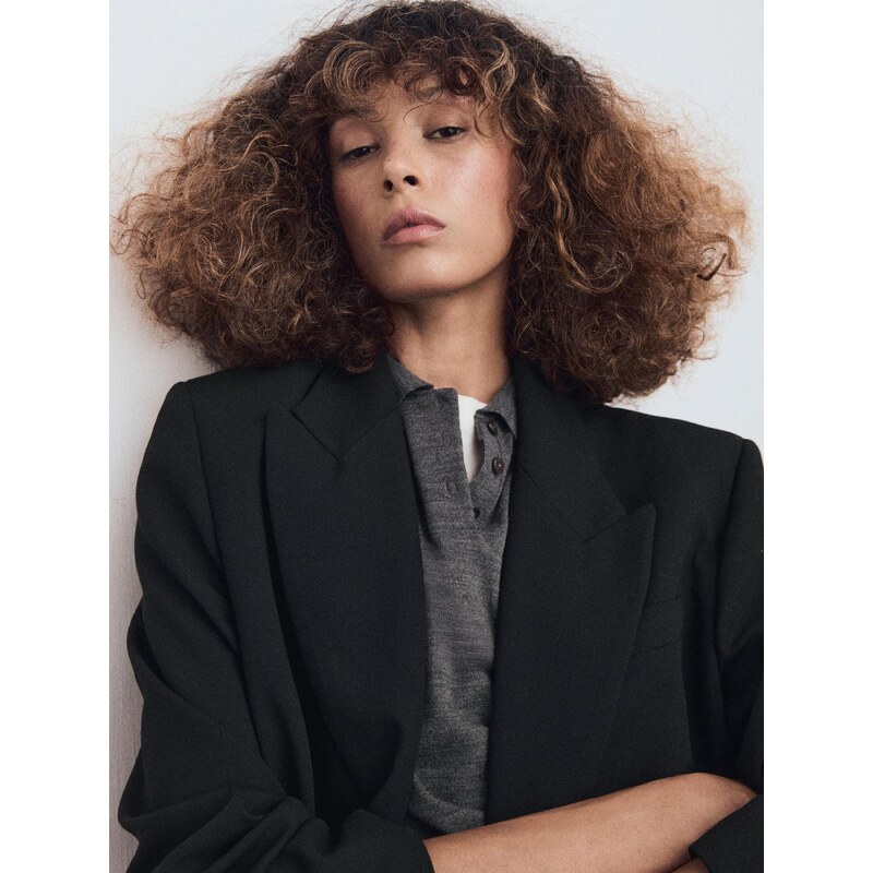 MANGO Blazer 'Upsala' črna