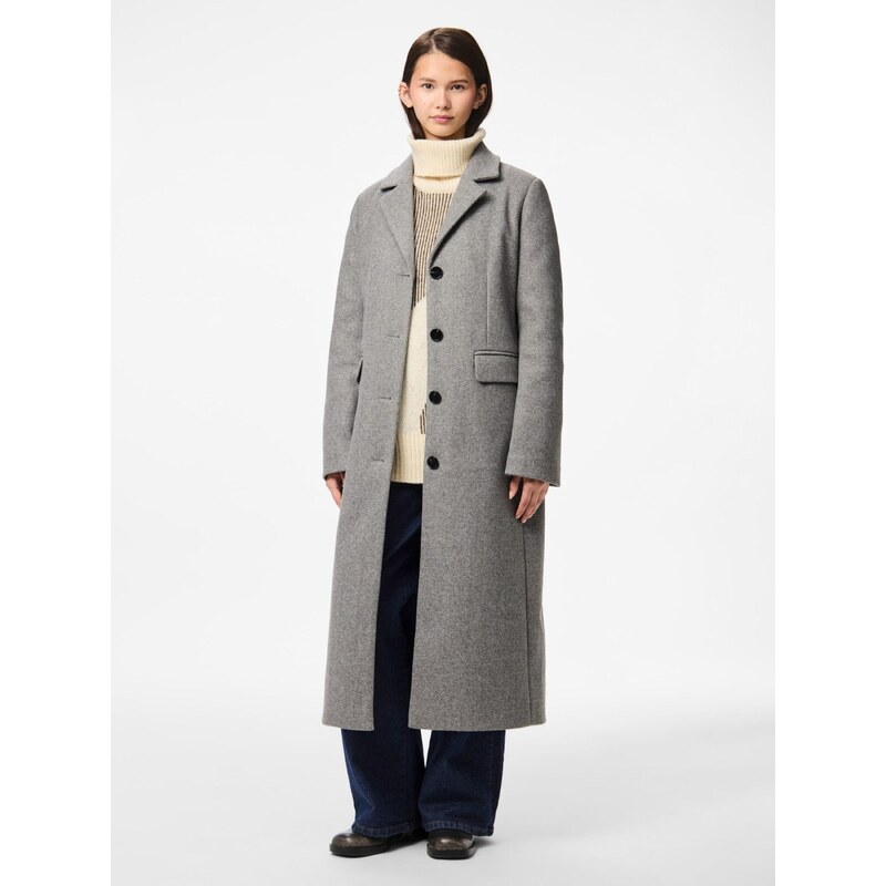 PIECES Prehoden plašč 'PCJadine' pegasto siva