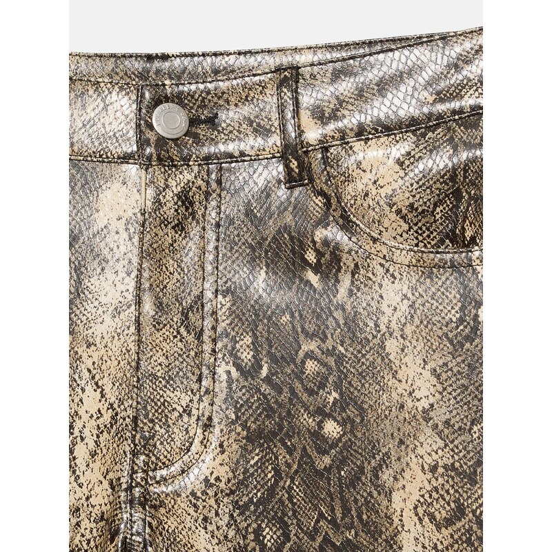 Pull&Bear Hlače bež / črna