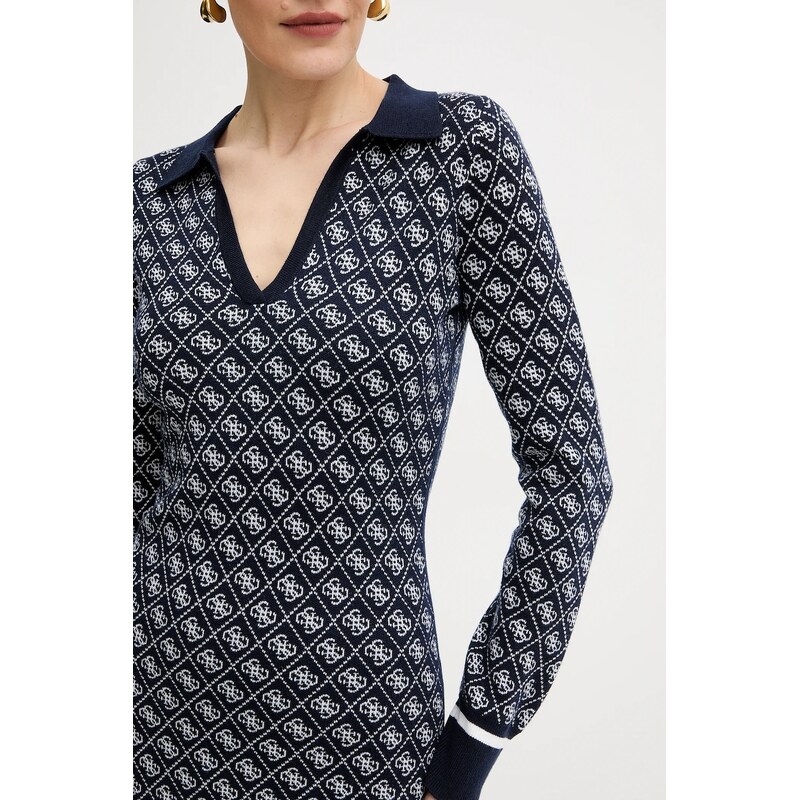 Obleka s primesjo volne Guess AUBREY