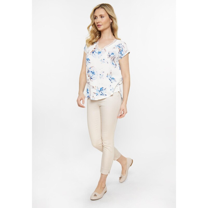 Usha Top svetlo modra / temno modra / rjava / bela