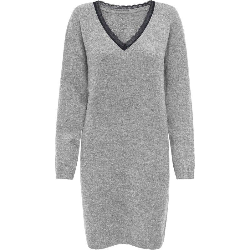 ONLY Pletena obleka 'ONLTAMMY' svetlo siva