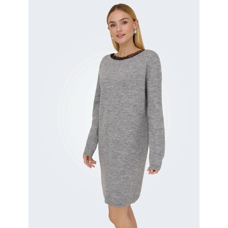ONLY Pletena obleka 'ONLTAMMY' svetlo siva