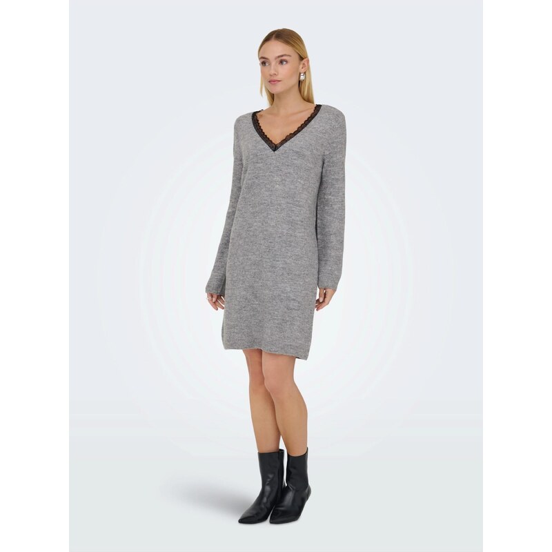 ONLY Pletena obleka 'ONLTAMMY' svetlo siva