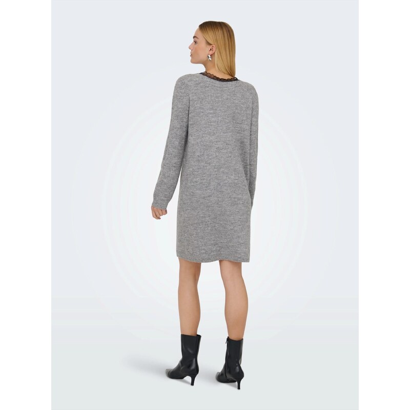 ONLY Pletena obleka 'ONLTAMMY' svetlo siva