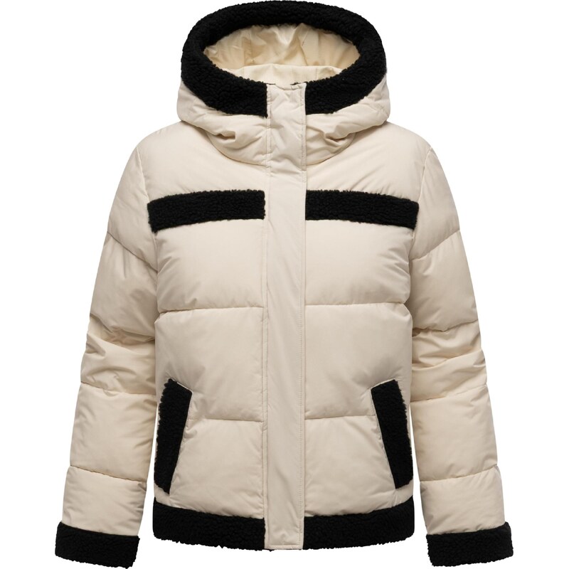 Ragwear Zimska jakna 'Editah Youmodo' ecru / črna