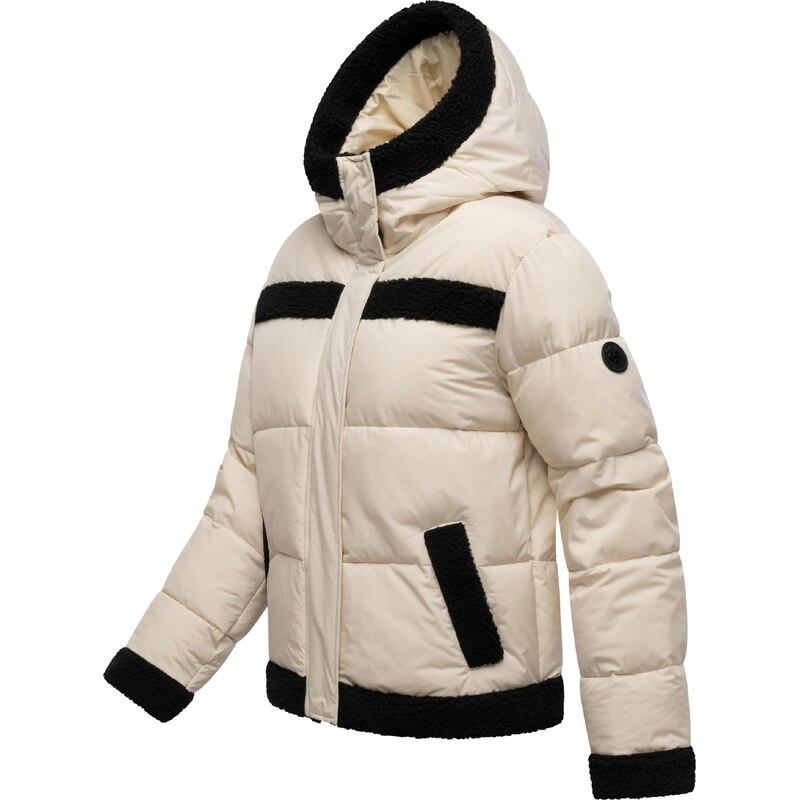 Ragwear Zimska jakna 'Editah Youmodo' ecru / črna