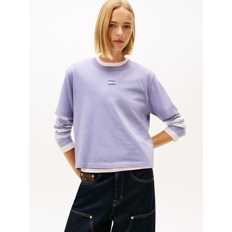 Tommy Jeans Majica golobje modra