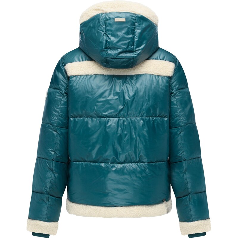 Ragwear Zimska jakna 'Editah Youmodo' petrol / volneno bela