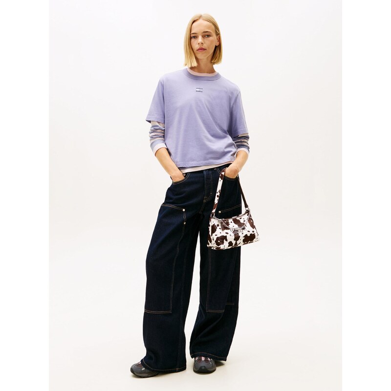 Tommy Jeans Majica golobje modra