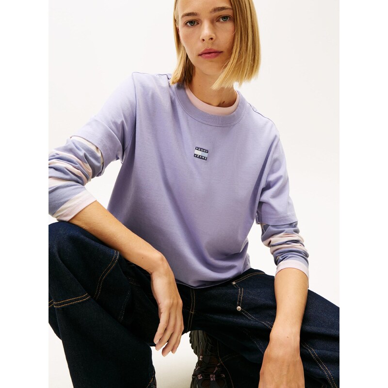 Tommy Jeans Majica golobje modra