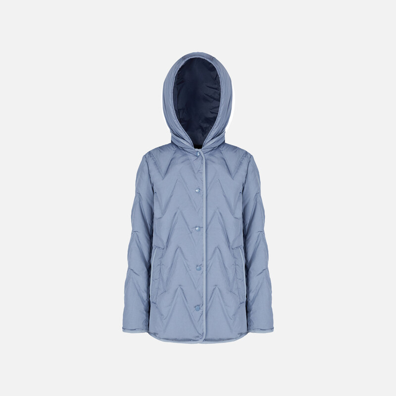 Light Blue Women's Down Jackets Geox Plummery - Women's