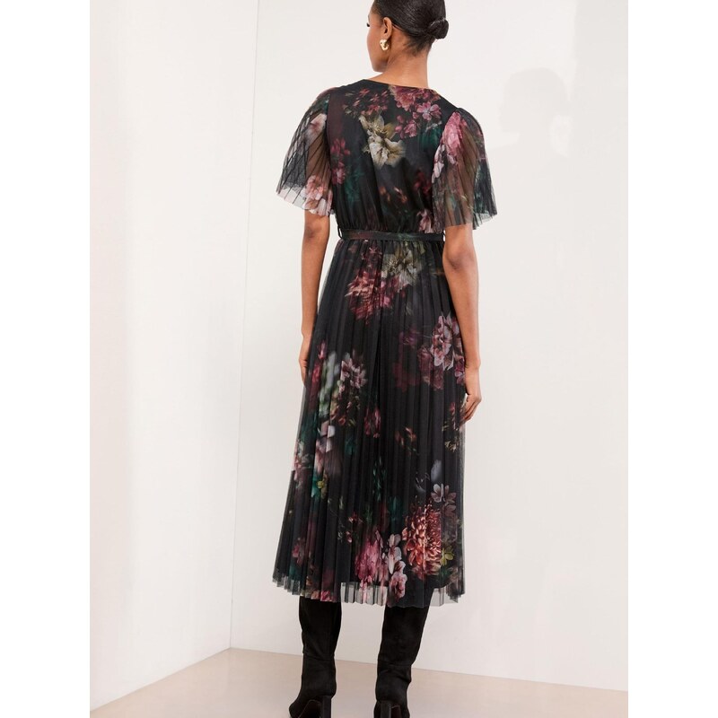 Lipsy Obleka zelena / roza / črna