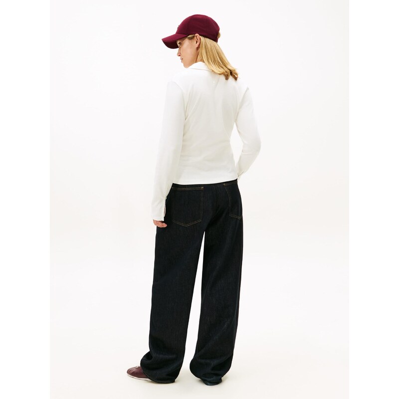 TOMMY HILFIGER Majica 'Cody' ecru / mornarska / rdeča