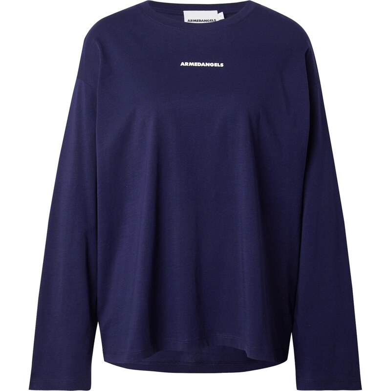 ARMEDANGELS Majica 'FIETAA DIFFERENCE' marine / bela