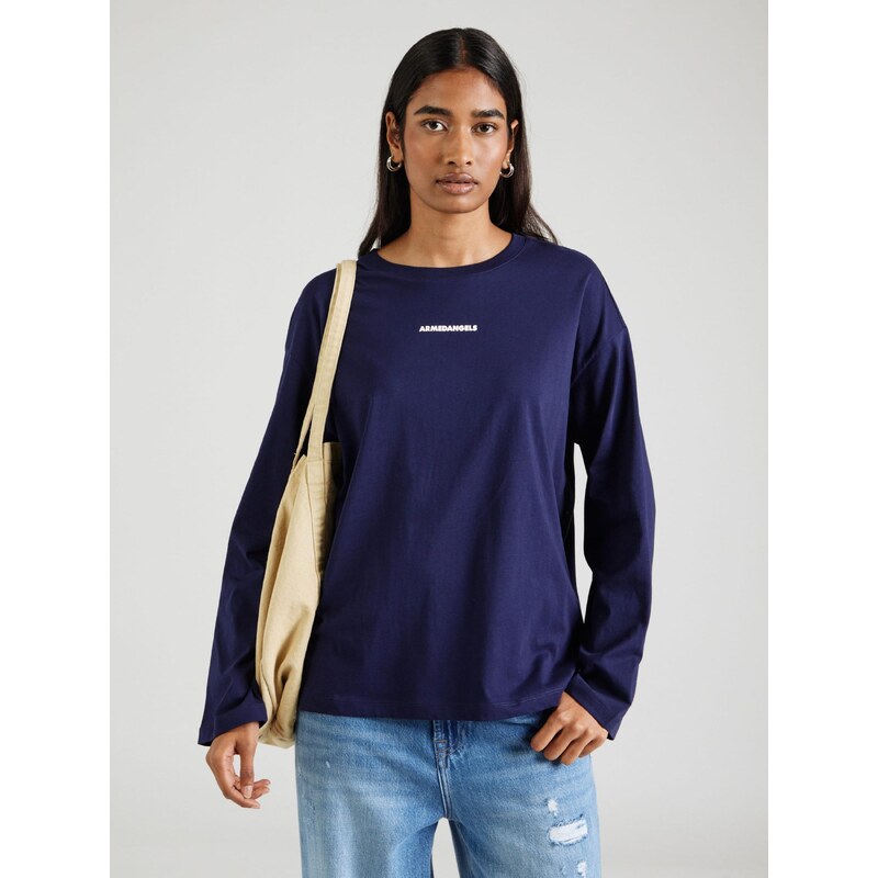 ARMEDANGELS Majica 'FIETAA DIFFERENCE' marine / bela