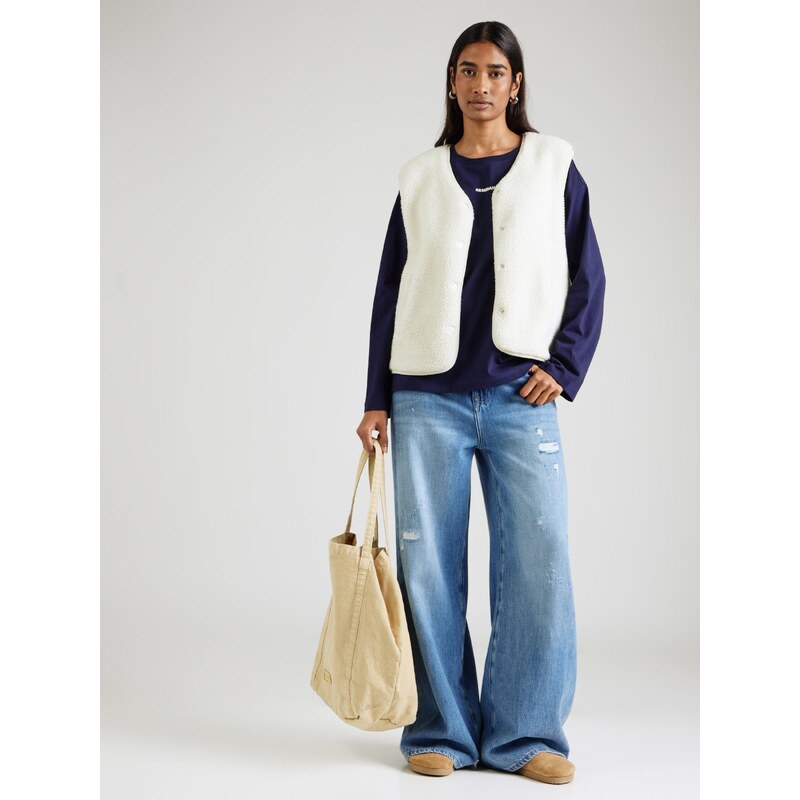 ARMEDANGELS Majica 'FIETAA DIFFERENCE' marine / bela