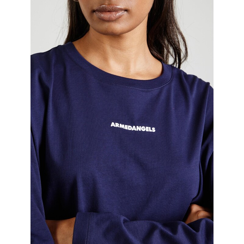 ARMEDANGELS Majica 'FIETAA DIFFERENCE' marine / bela
