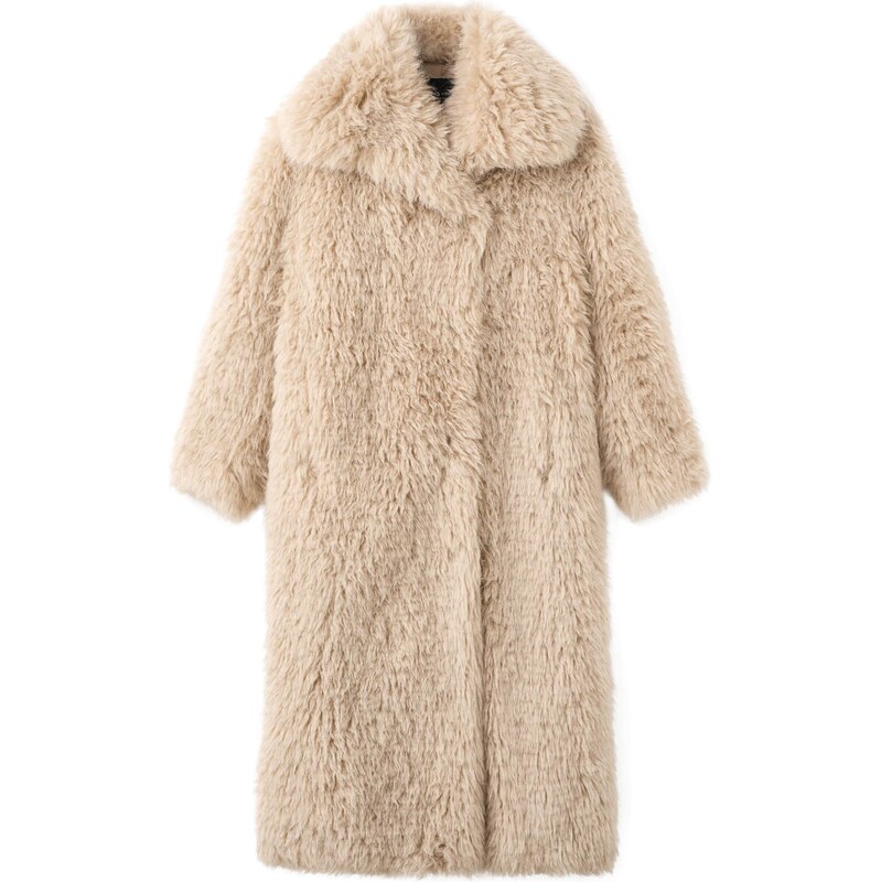 MANGO Zimski plašč 'Yeti' bež