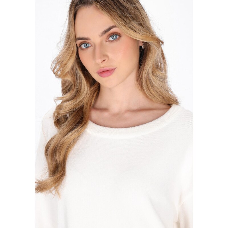 DreiMaster Klassik Pulover off-bela