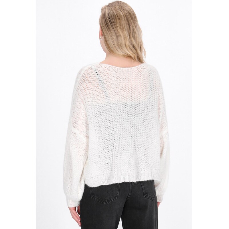 DreiMaster Vintage Širok pulover off-bela