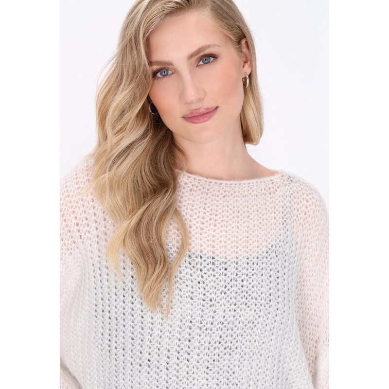 DreiMaster Vintage Širok pulover off-bela