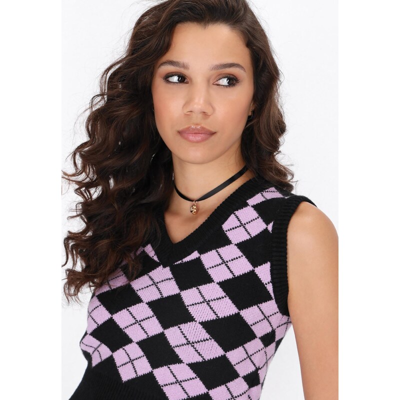 myMo ROCKS Pulover 'Young Fashion' majnica / črna