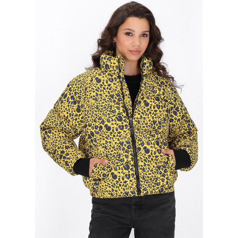 myMo ROCKS Zimska jakna svetlo modra / rumena / črna