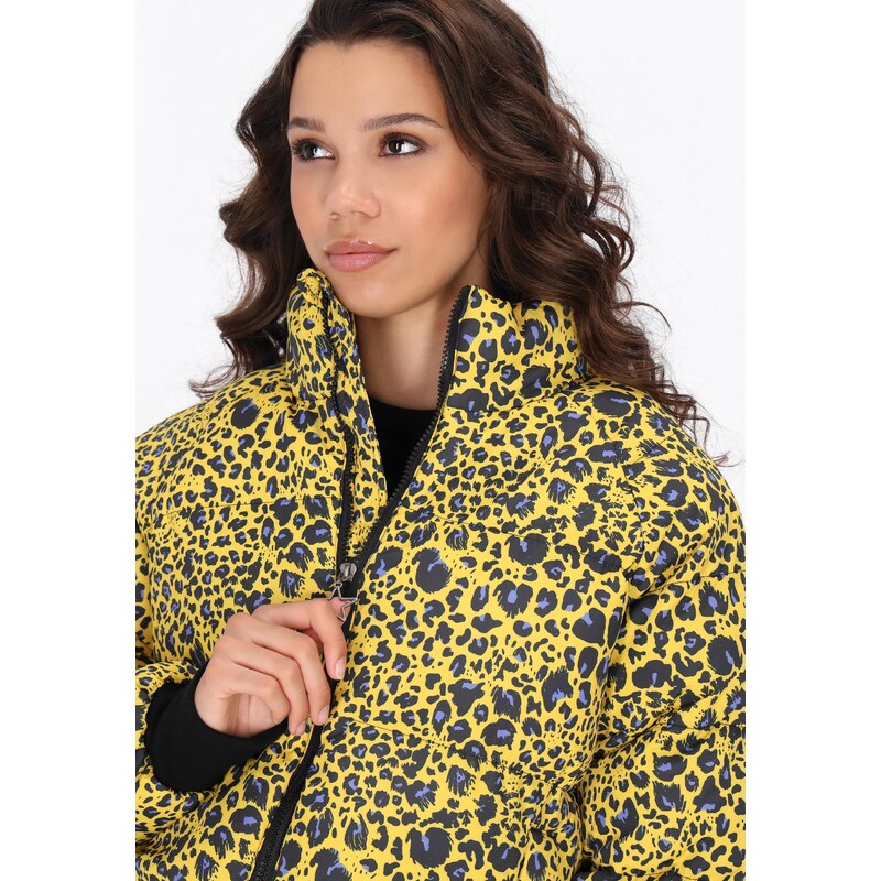 myMo ROCKS Zimska jakna svetlo modra / rumena / črna