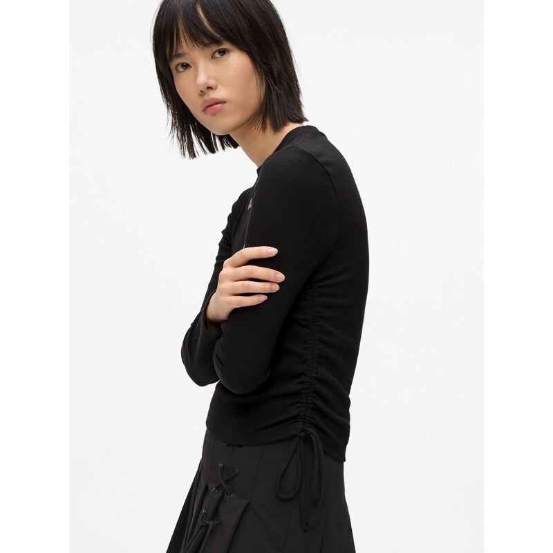 KARL LAGERFELD JEANS Majica črna / bela