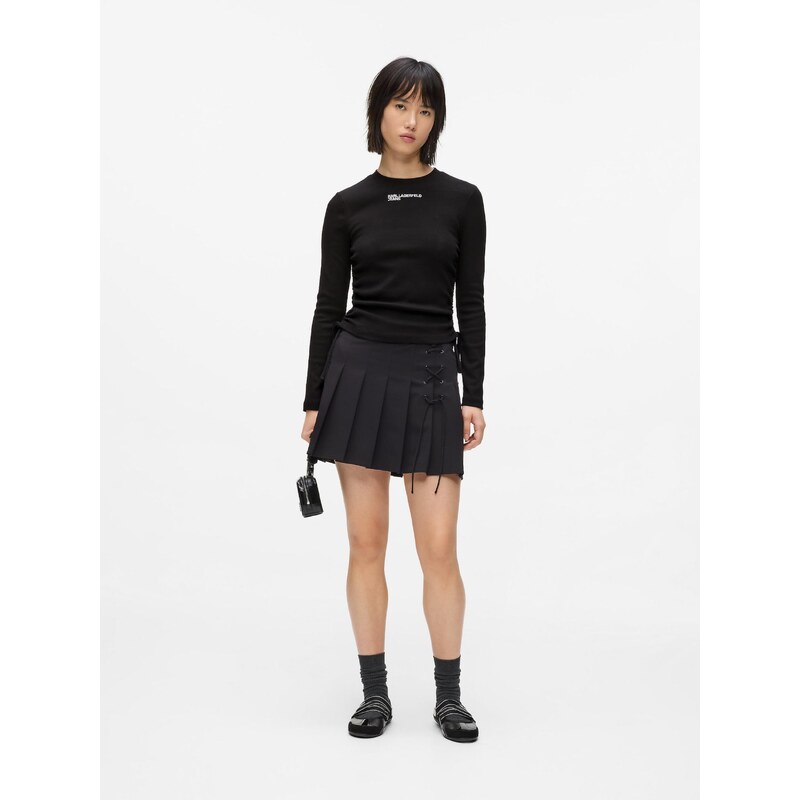 KARL LAGERFELD JEANS Majica črna / bela