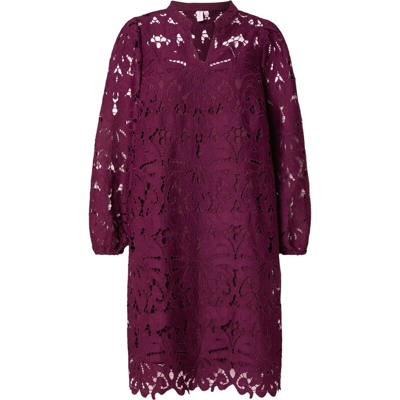 ONLY Carmakoma Koktejl obleka vinsko rdeča