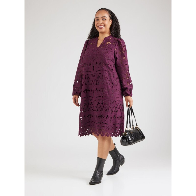 ONLY Carmakoma Koktejl obleka vinsko rdeča