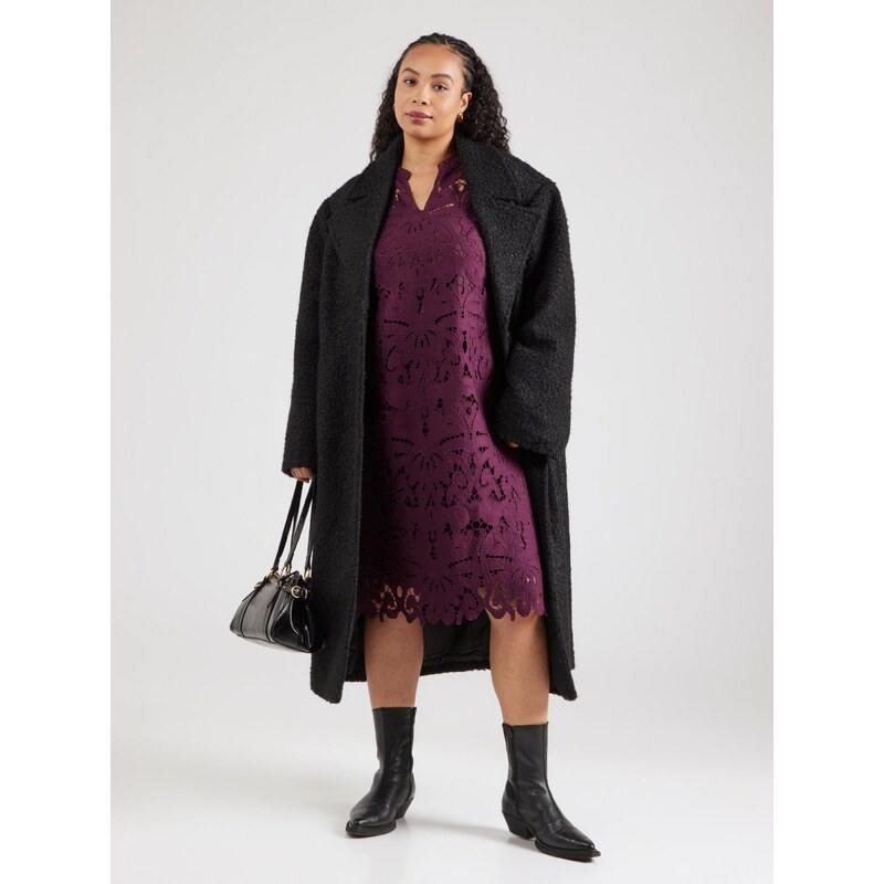 ONLY Carmakoma Koktejl obleka vinsko rdeča