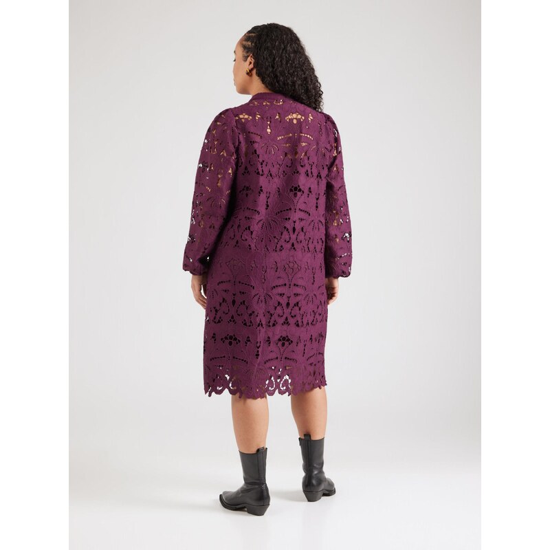 ONLY Carmakoma Koktejl obleka vinsko rdeča