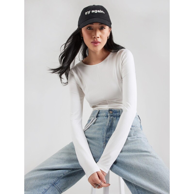 ABOUT YOU Majica 'Line' off-bela