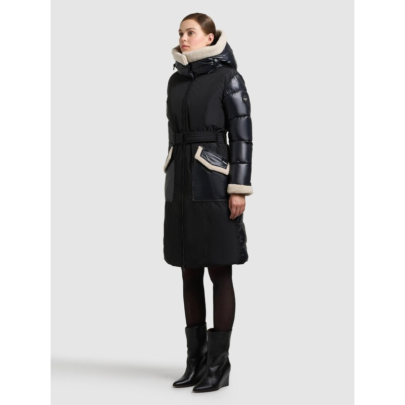 khujo Zimski plašč 'Poppy' svetlo bež / črna