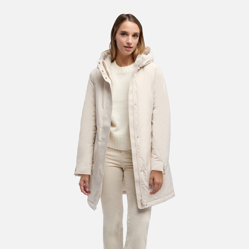 Cream Women's Parka Geox Spherica - Women's