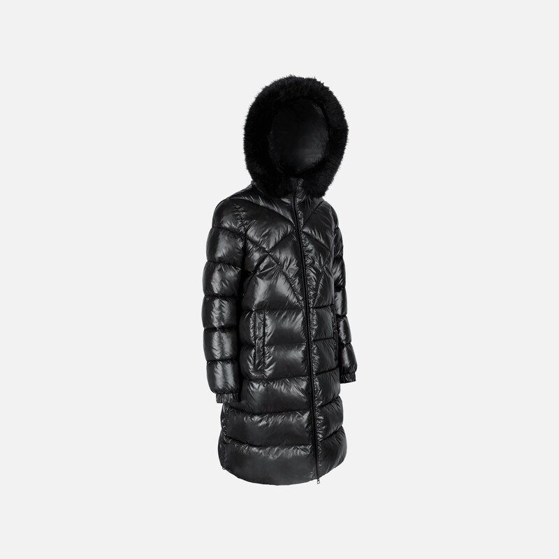 Ženska črna puhovka Geox Backsie