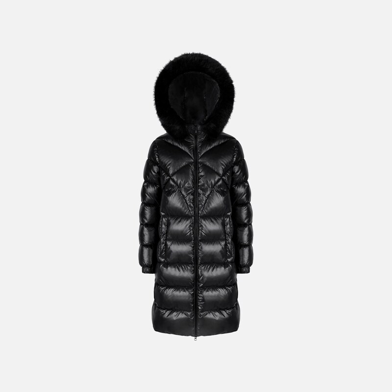 Ženska črna puhovka Geox Backsie