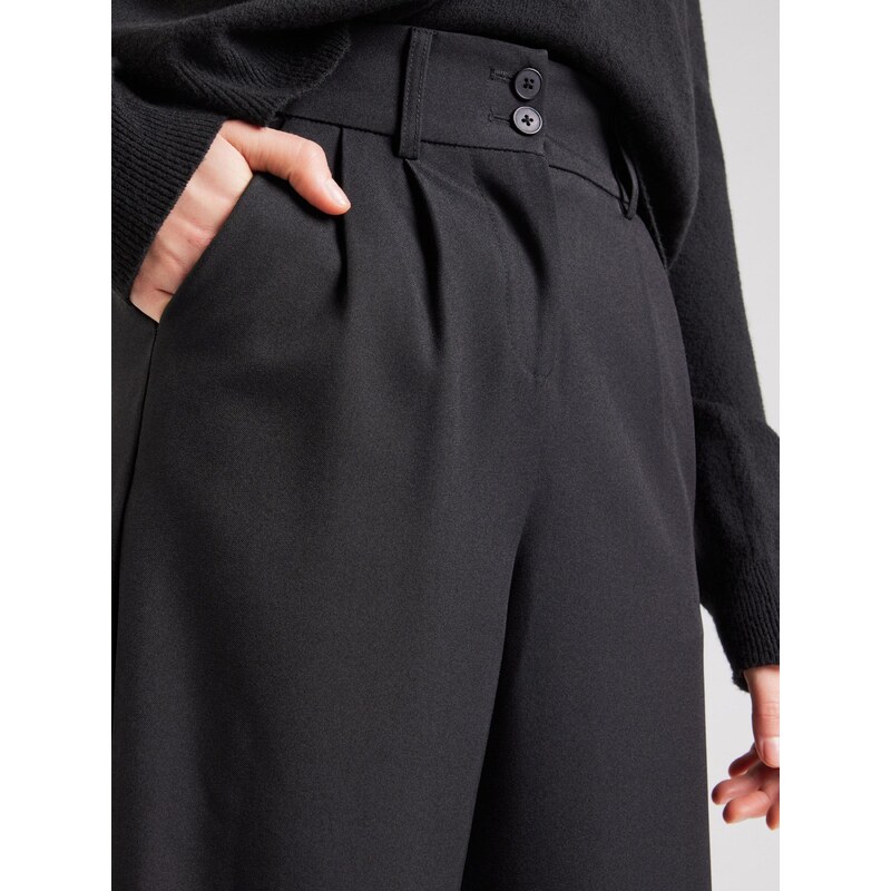 ABOUT YOU Hlače z naborki 'Edda' črna