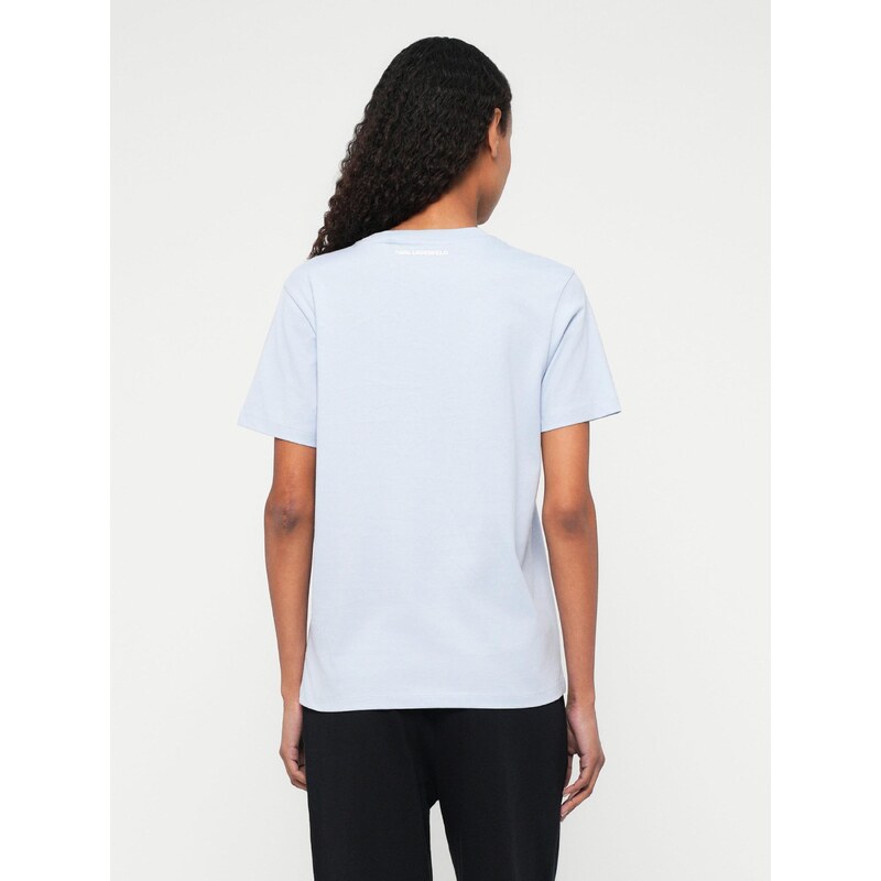 Karl Lagerfeld Majica pastelno modra / rdeča / črna / bela