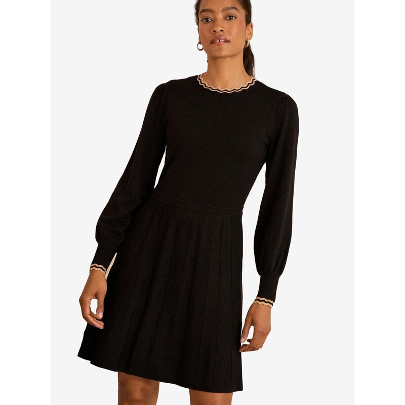 love & roses Pletena obleka črna