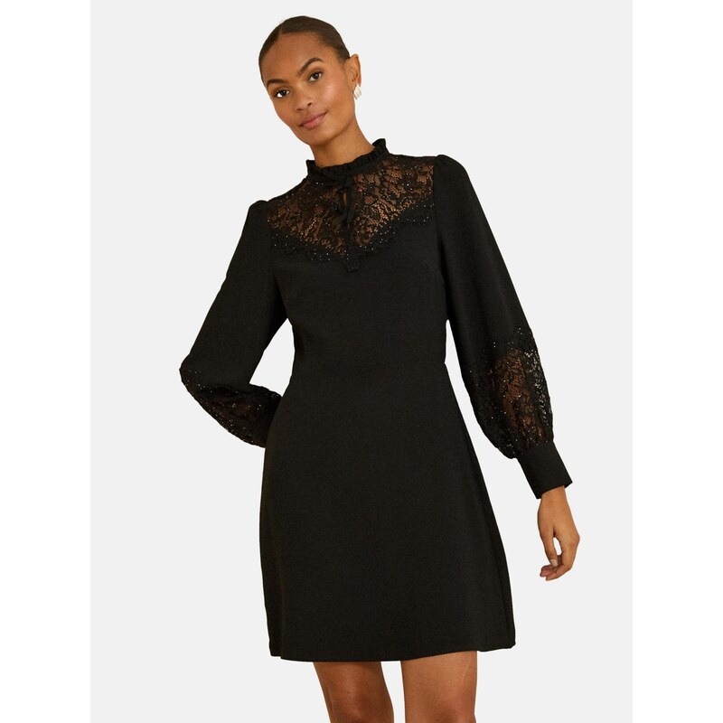 love & roses Obleka črna / bela