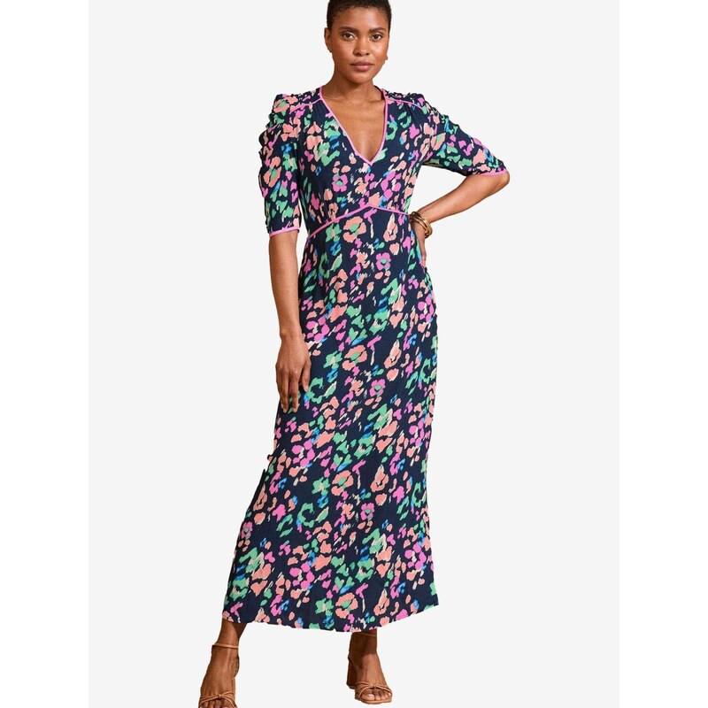 love & roses Obleka mornarska / azur / svetlo zelena / orhideja