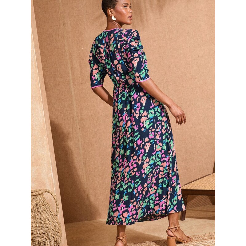 love & roses Obleka mornarska / azur / svetlo zelena / orhideja