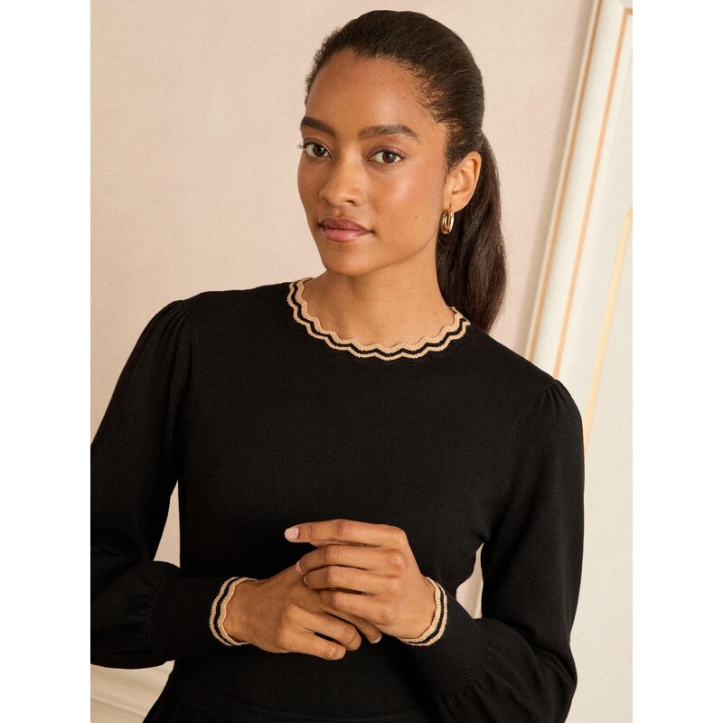 love & roses Pletena obleka črna