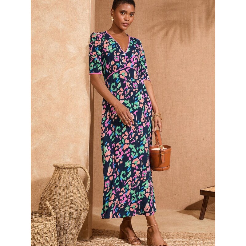 love & roses Obleka mornarska / azur / svetlo zelena / orhideja