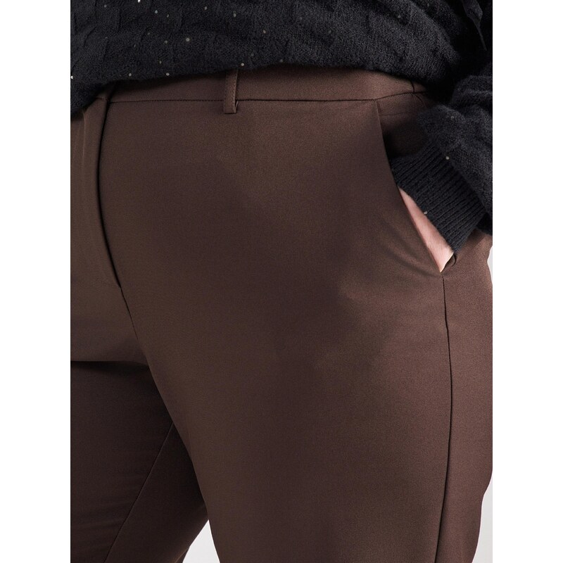 ONLY Carmakoma Chino hlače 'CARTHEA' čokolada