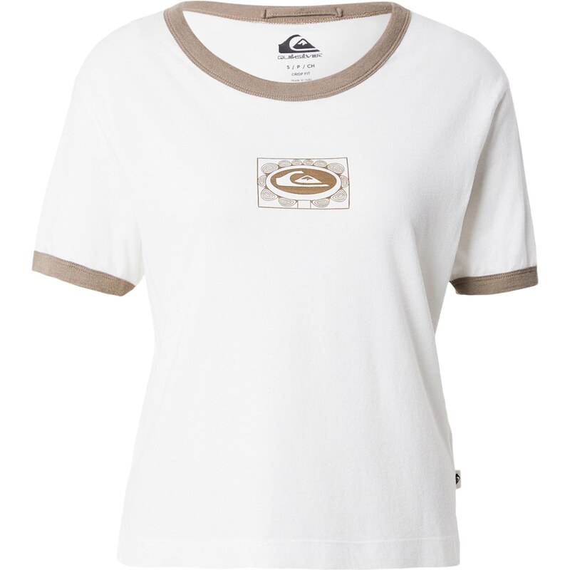 QUIKSILVER Majica 'RINGERTEESCREEN' rjava / bela